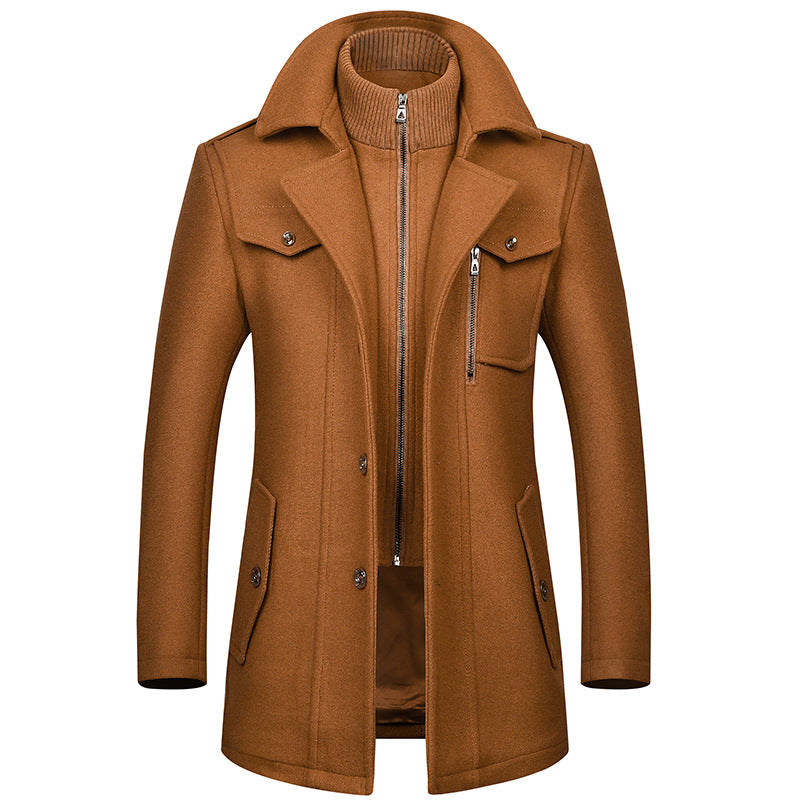 Men’s Double Collar Wool Coat