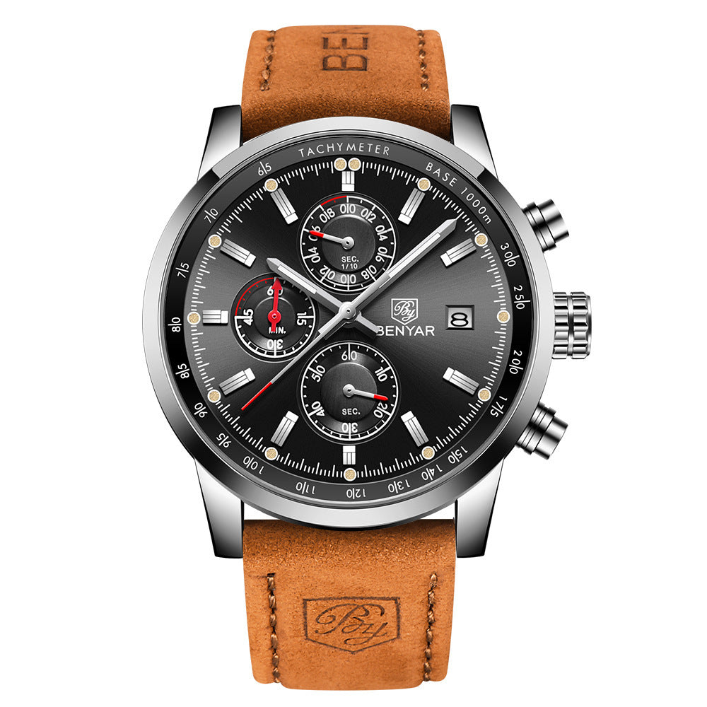 Men’s Luxury Quartz Leather Watch