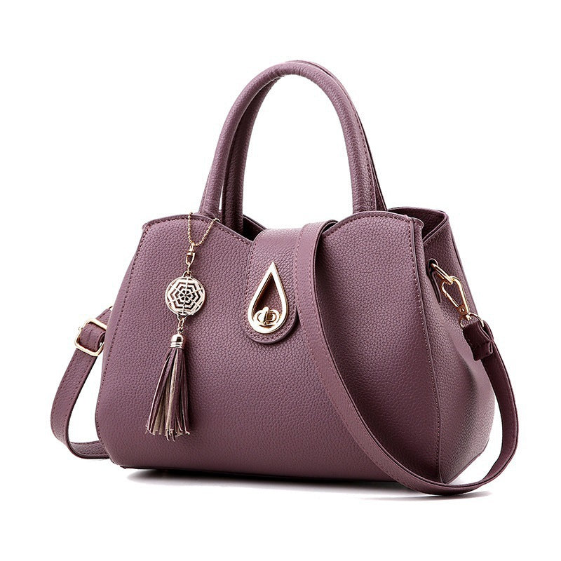 Women’s PU Leather Tassel Tote Bag