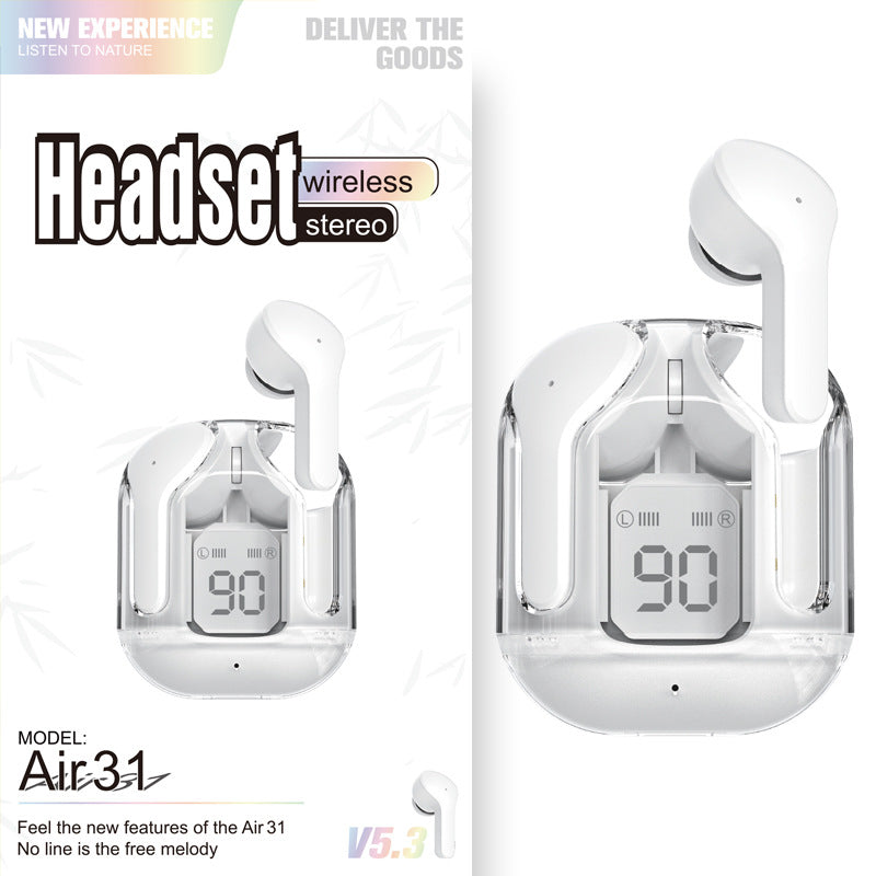 Bluetooth 5.3 TWS Earbuds LED Digital Display Wireless Earphones Stereo Bass Headphones with Charging Case