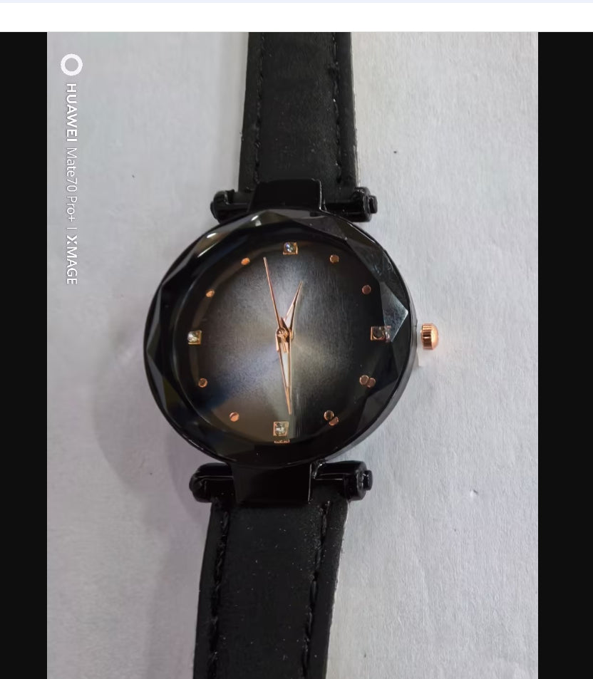 Rose Gold Starry Sky Women Watch