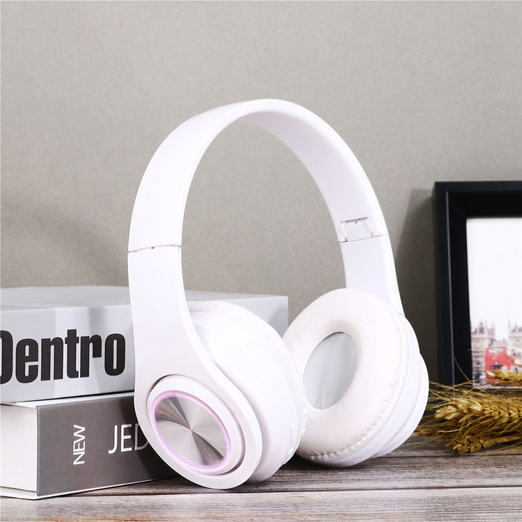 Bluetooth 5.0 Wireless Headphones Foldable Stereo Bass Headset LED Light MP3 AUX 3.5mm Long Battery Over Ear Headphones with Mic