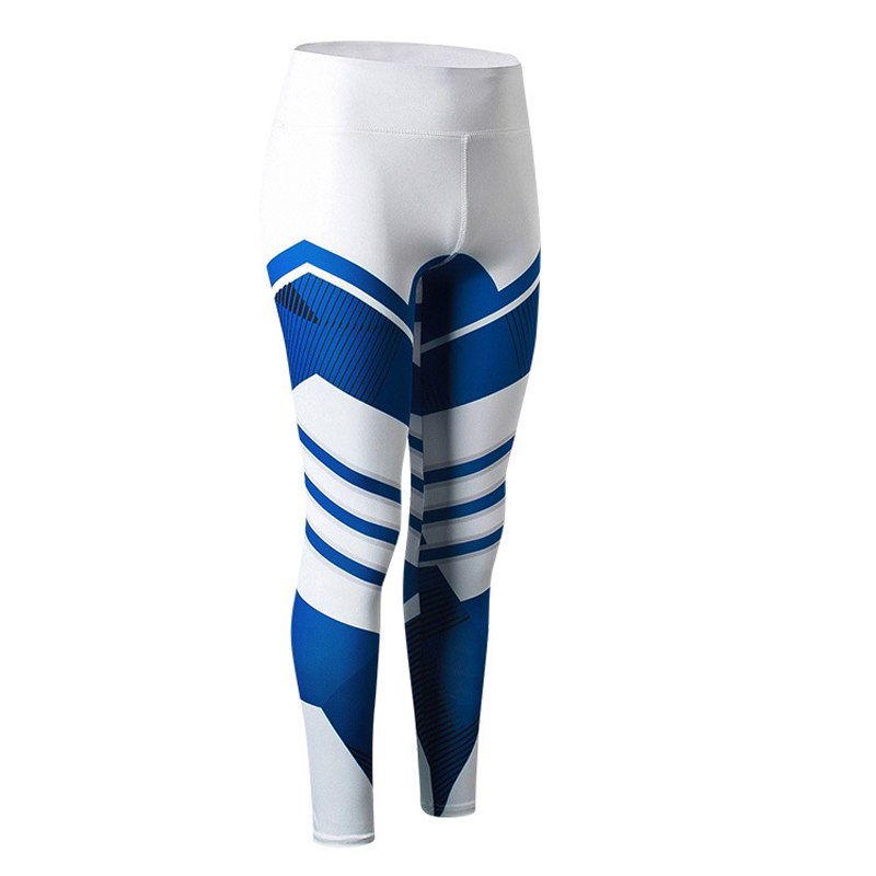 Women Printed High Waist Leggings Stretch Yoga Pants Cotton Blend Fitness Gym Running Casual Ankle Length Tights