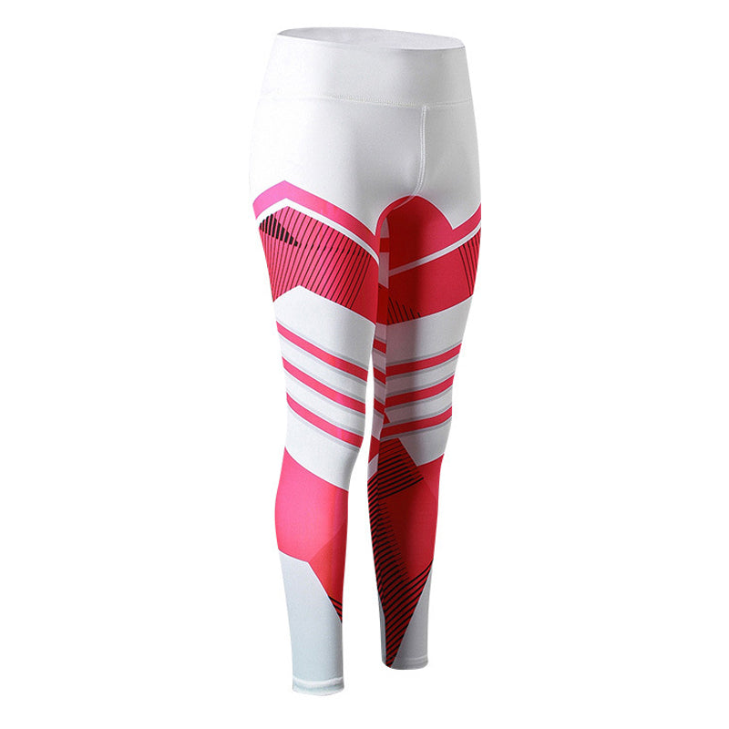 Women Printed High Waist Leggings Stretch Yoga Pants Cotton Blend Fitness Gym Running Casual Ankle Length Tights