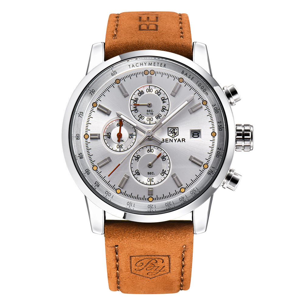 Men’s Luxury Quartz Leather Watch