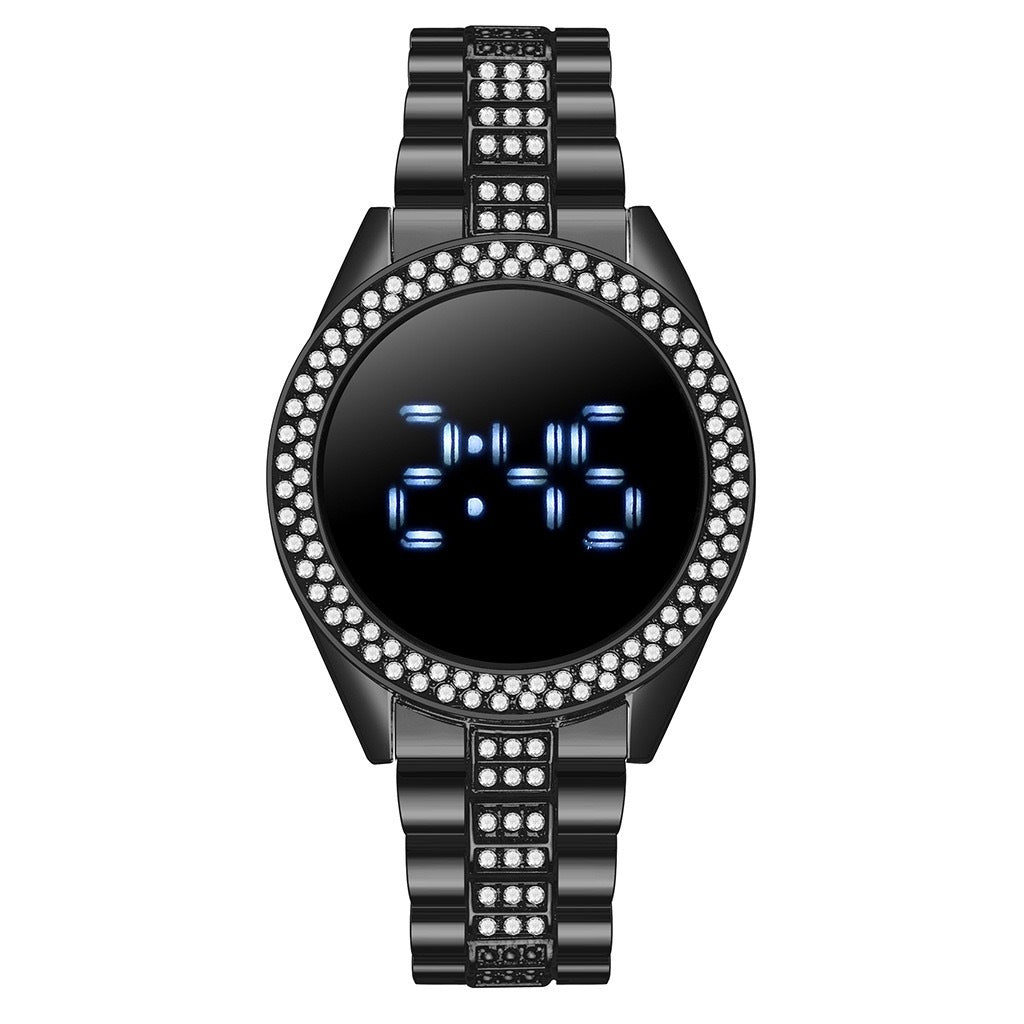 Diamond-Encrusted Ladies Sport Watch