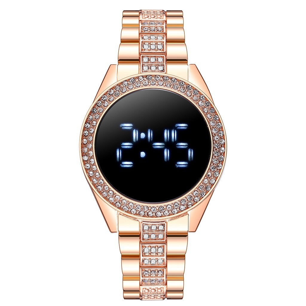 Diamond-Encrusted Ladies Sport Watch