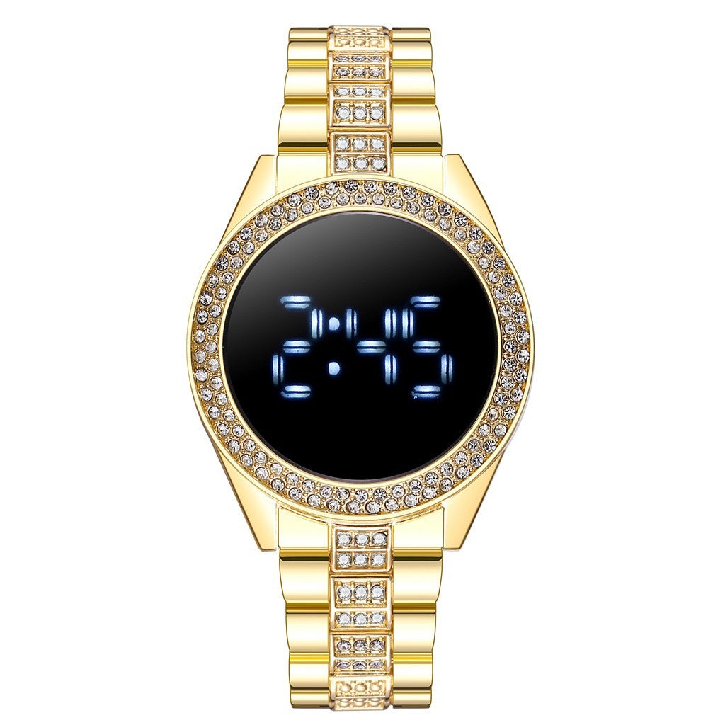 Diamond-Encrusted Ladies Sport Watch