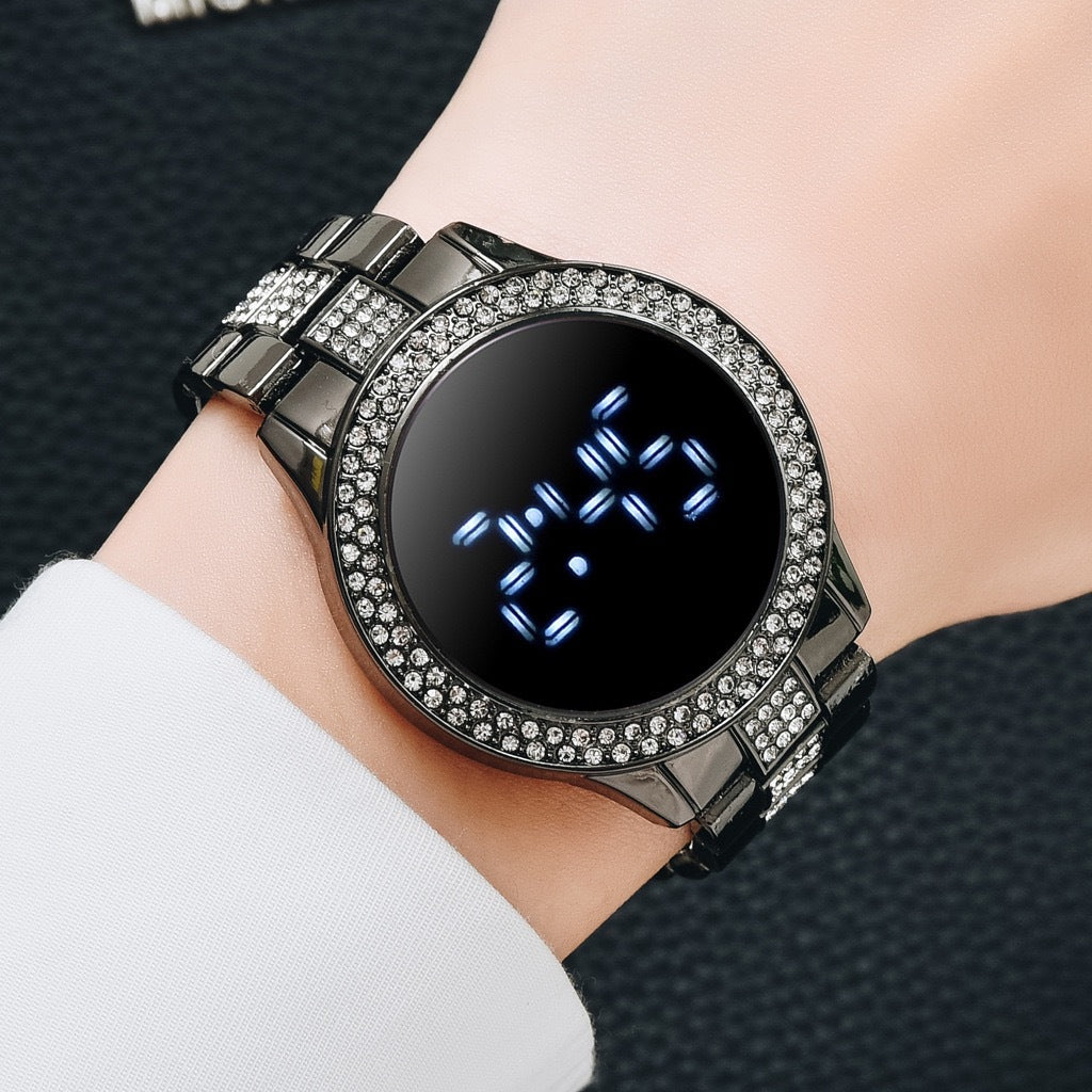 Diamond-Encrusted Ladies Sport Watch
