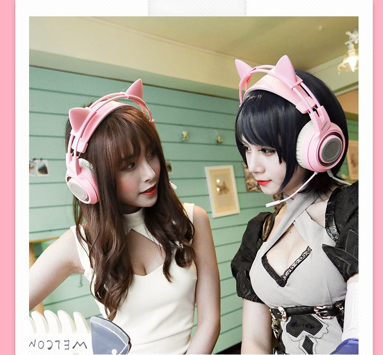 Cat Ear LED Gaming Headphones