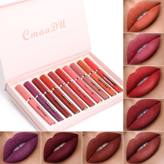 Lip gloss set 10pcs moisturizing shiny long lasting hydrating lip makeup collection glossy lips