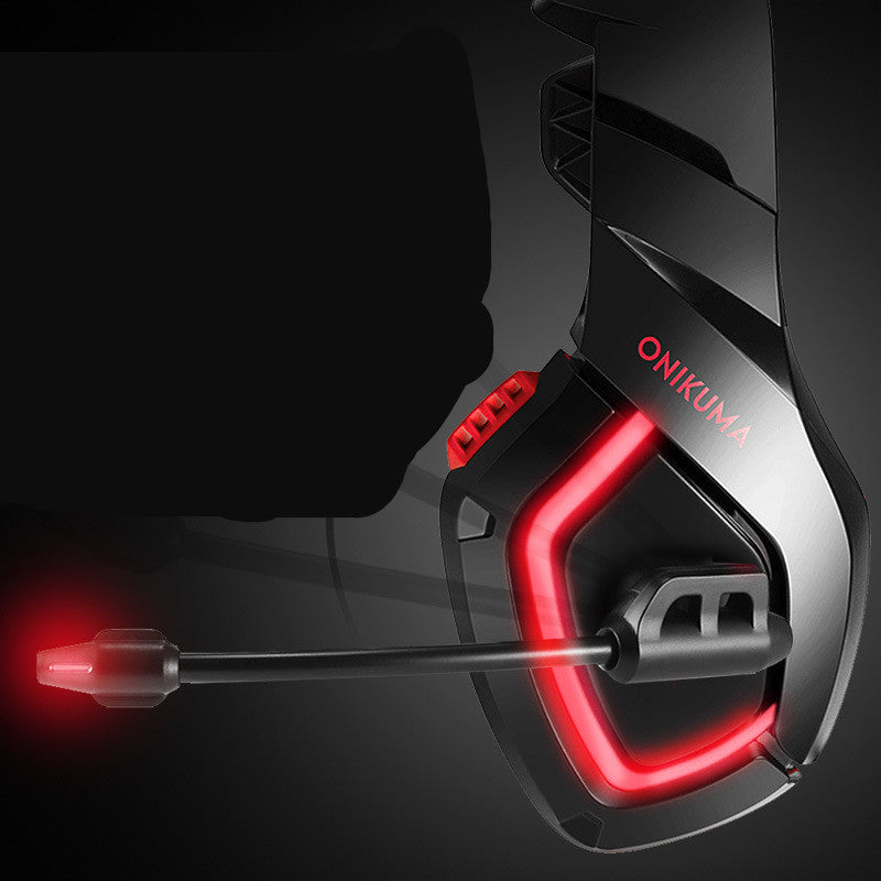 K1-B Gaming Headset 50mm Drivers Stereo Bass Headphones with Microphone RGB LED 3.5mm + USB Wired Headset for PC PS4 Xbox