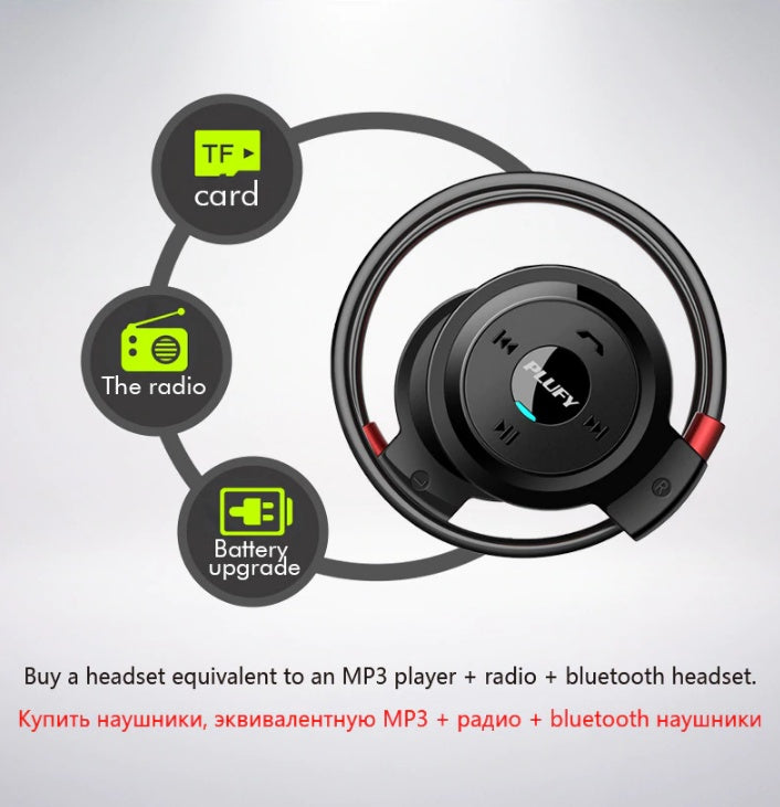 PLUFY Wireless Sports Bluetooth Headset