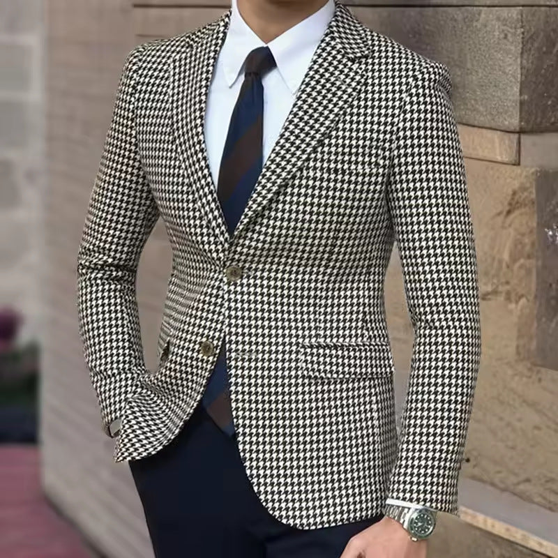 Men’s Slim Fit Houndstooth Suit