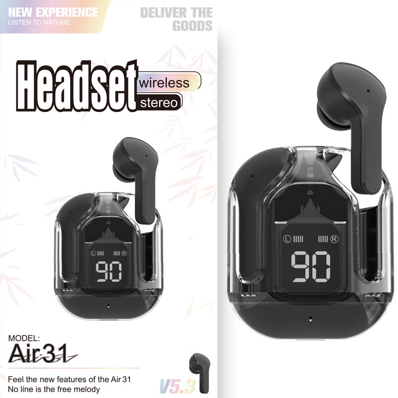 Bluetooth 5.3 TWS Earbuds LED Digital Display Wireless Earphones Stereo Bass Headphones with Charging Case