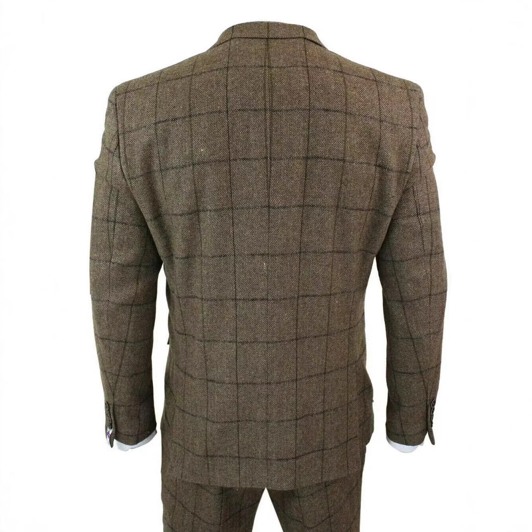 Men’s Wedding Plaid 3-Piece Suit