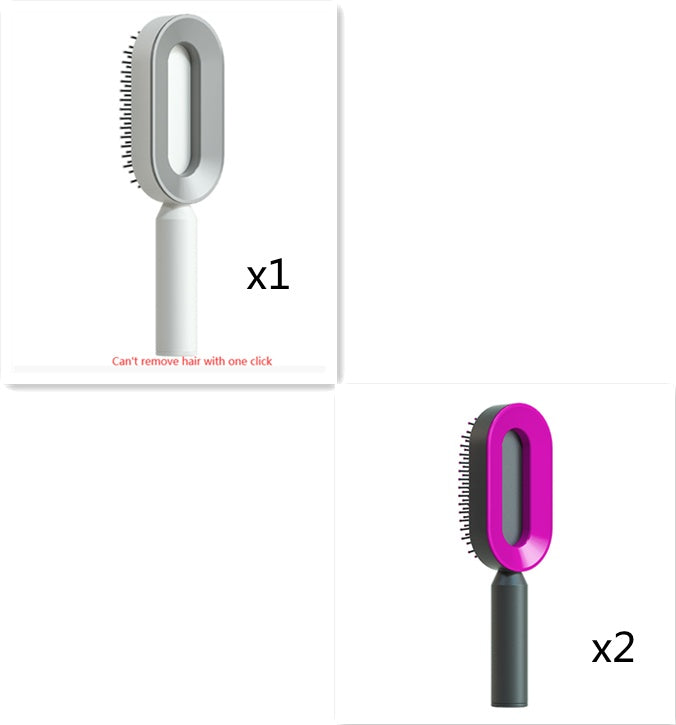 Self Cleaning Hairbrush 3D Air Cushion Detangling Brush Anti Static Scalp Massage No Pull Hair Comb