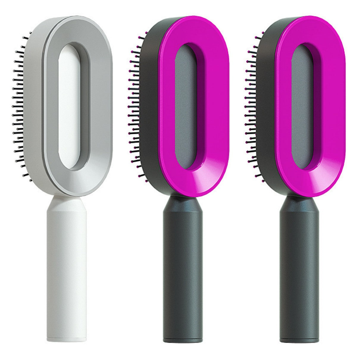 Self Cleaning Hairbrush 3D Air Cushion Detangling Brush Anti Static Scalp Massage No Pull Hair Comb