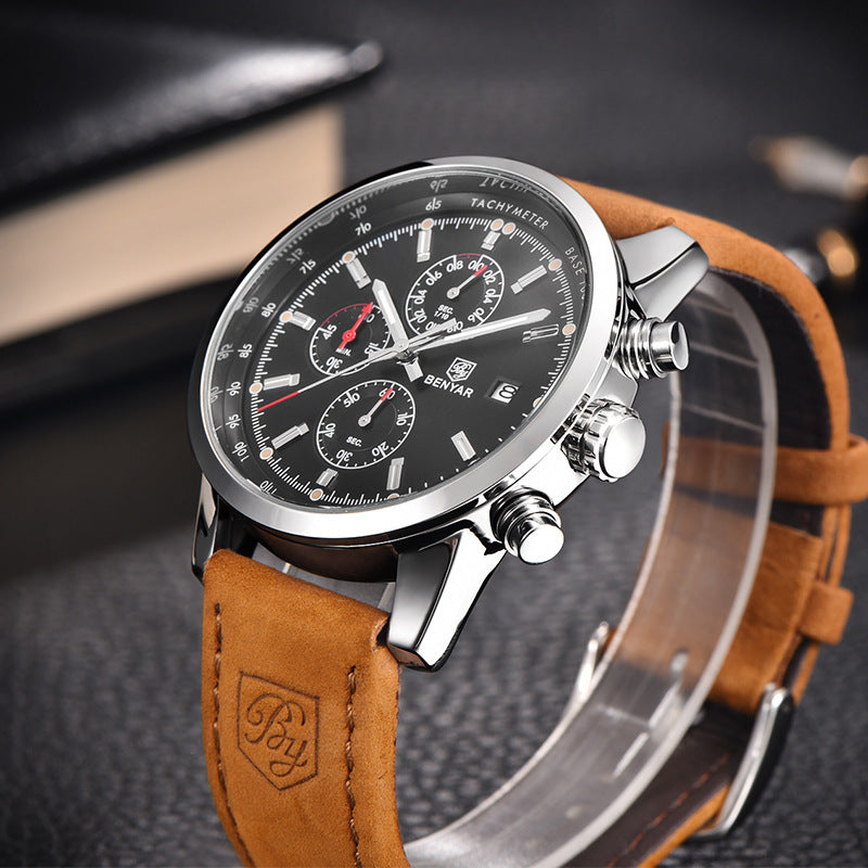 Men’s Luxury Quartz Leather Watch