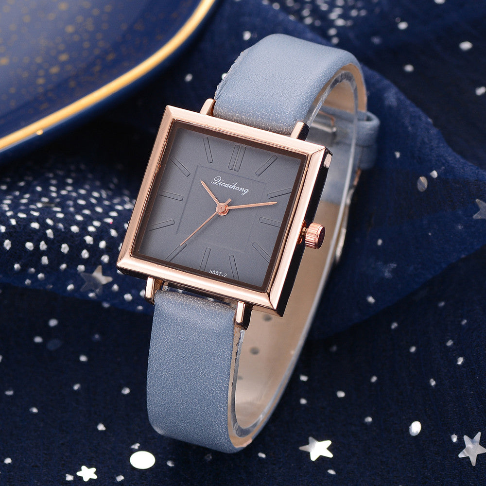 Women’s Square Leather Bracelet Watch