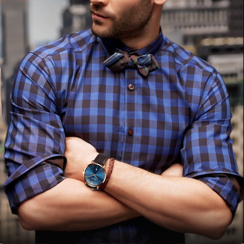 Men’s Fashion Leather Wristwatch