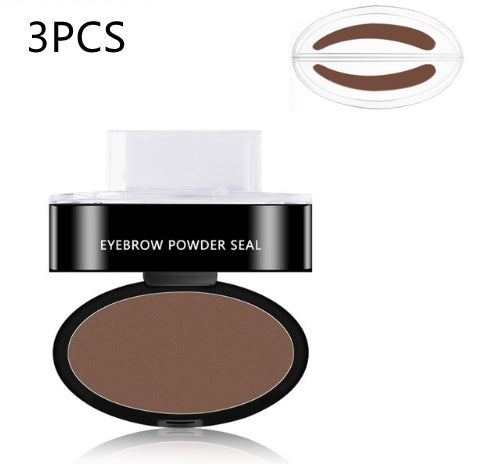 Eyebrow Stamp Kit Waterproof Long Lasting Brow Powder Stamp Shaping Kit Natural Quick Makeup Tool