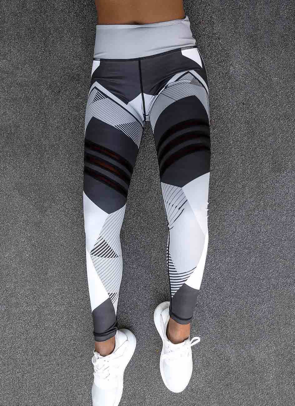Women Printed High Waist Leggings Stretch Yoga Pants Cotton Blend Fitness Gym Running Casual Ankle Length Tights