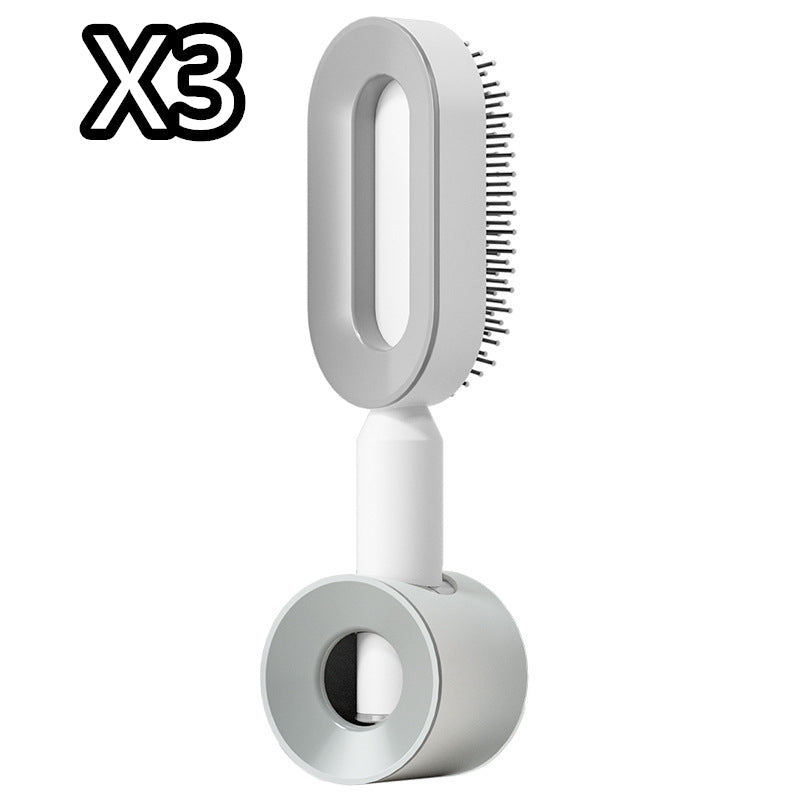 Self Cleaning Hairbrush 3D Air Cushion Detangling Brush Anti Static Scalp Massage No Pull Hair Comb