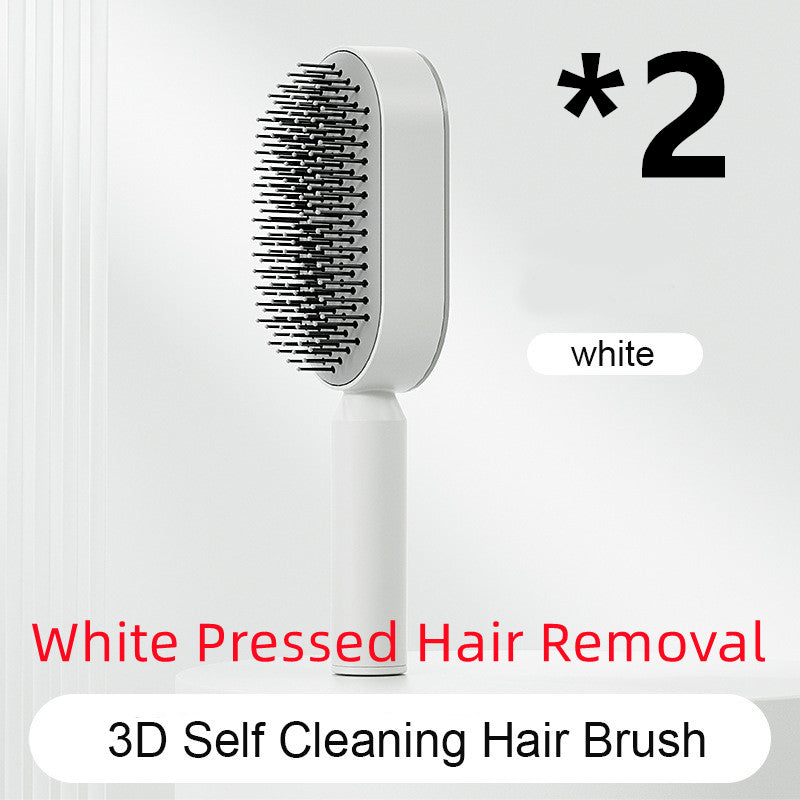 Self Cleaning Hairbrush 3D Air Cushion Detangling Brush Anti Static Scalp Massage No Pull Hair Comb