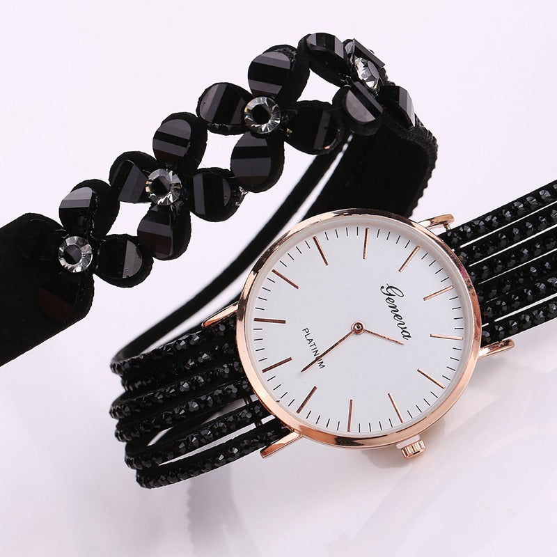 Geneva Floral Quartz Women’s Watch