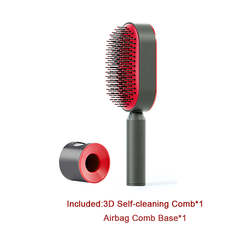 Self Cleaning Hairbrush 3D Air Cushion Detangling Brush Anti Static Scalp Massage No Pull Hair Comb