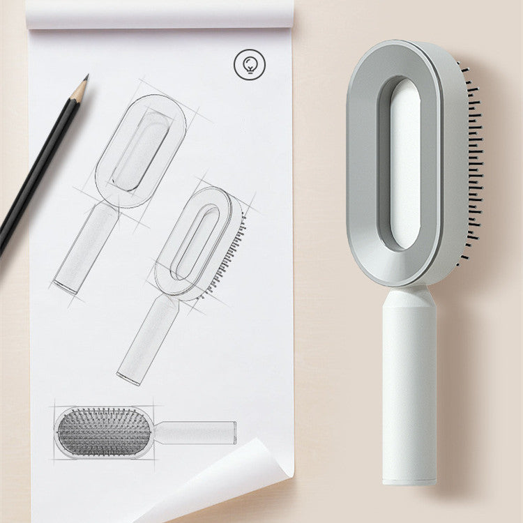 Self Cleaning Hairbrush 3D Air Cushion Detangling Brush Anti Static Scalp Massage No Pull Hair Comb