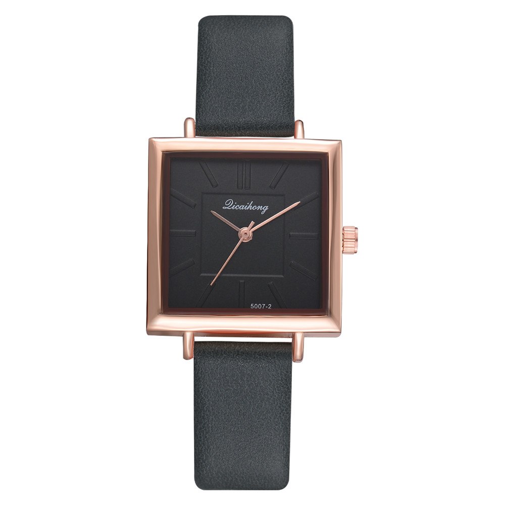 Women’s Square Leather Bracelet Watch