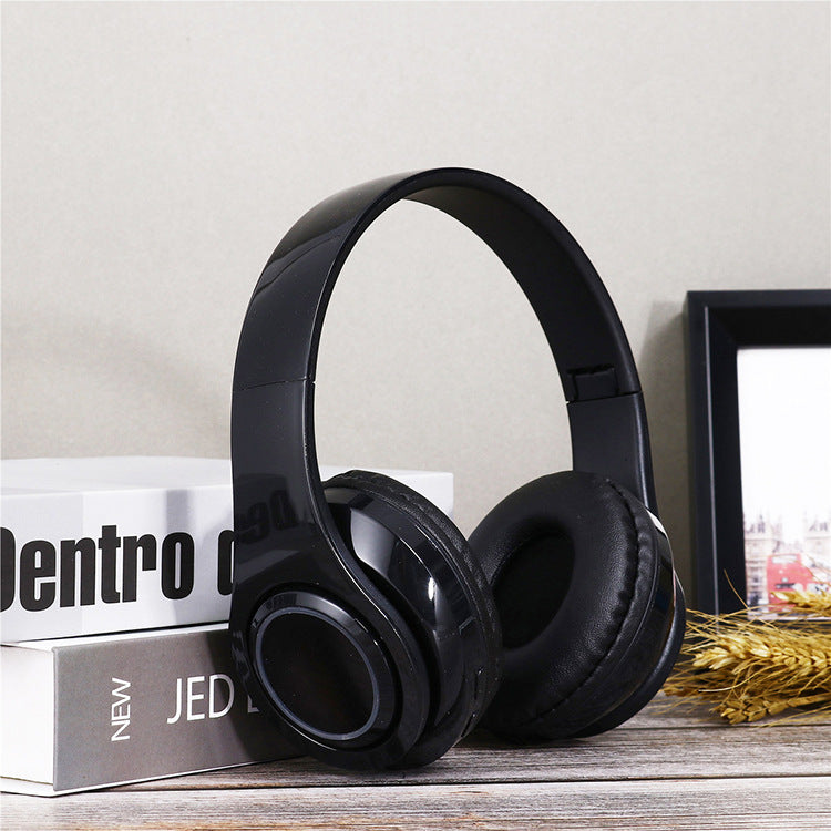 Bluetooth 5.0 Wireless Headphones Foldable Stereo Bass Headset LED Light MP3 AUX 3.5mm Long Battery Over Ear Headphones with Mic