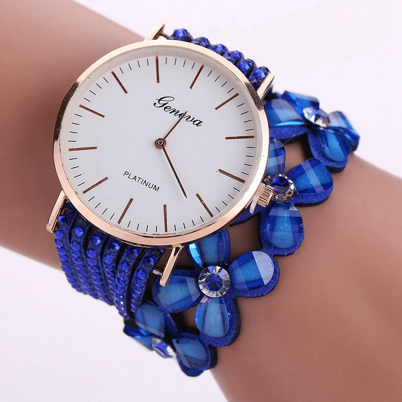 Geneva Floral Quartz Women’s Watch
