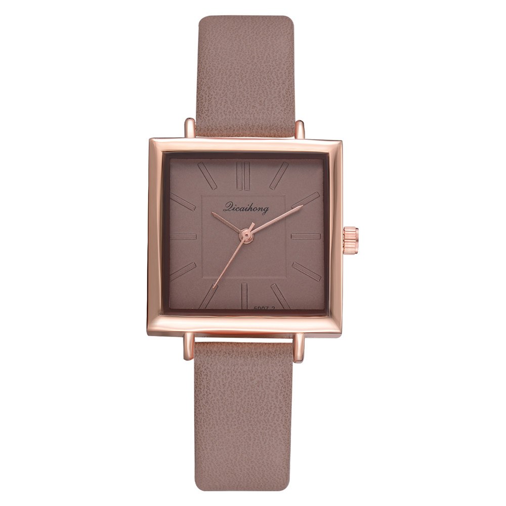 Women’s Square Leather Bracelet Watch