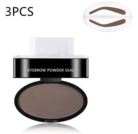 Eyebrow Stamp Kit Waterproof Long Lasting Brow Powder Stamp Shaping Kit Natural Quick Makeup Tool