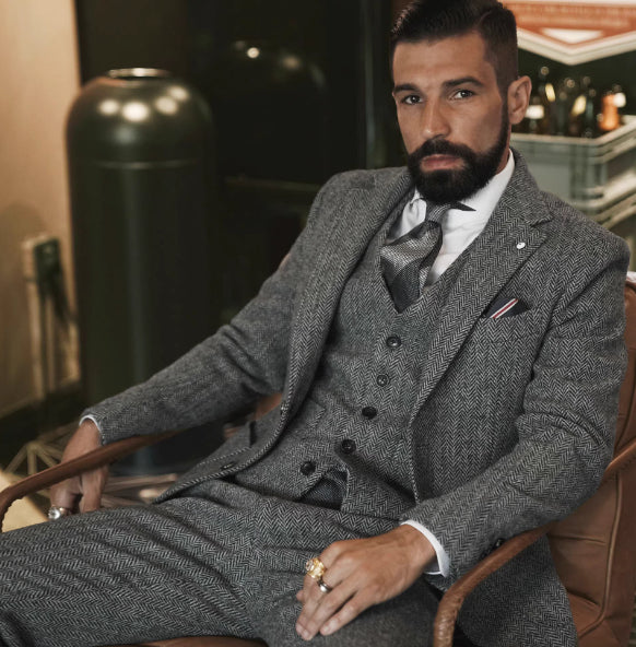 Men’s British Herringbone Wool Blazer
