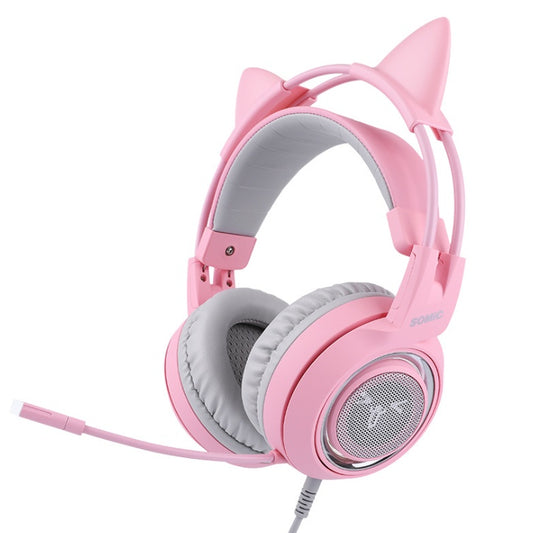 Cat Ear LED Gaming Headphones