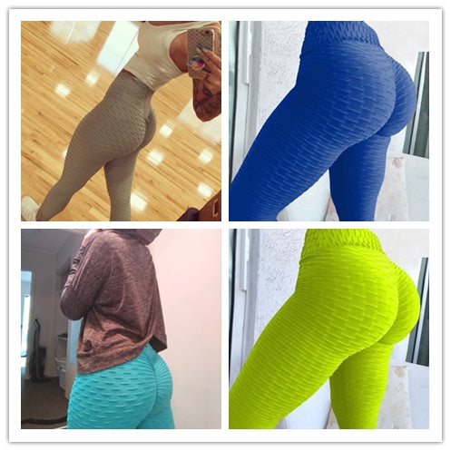 Women’s Slim Fit Jacquard Leggings High Waist Stretch Pencil Pants Breathable Sports Yoga Fitness Tights