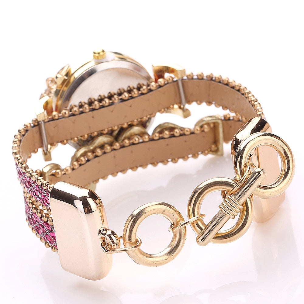 FanTeeDa Rhinestone Women Bracelet Watch
