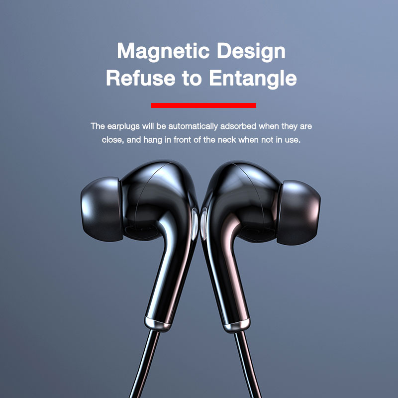 Bluetooth 5.0 Wireless Earphones 60H Playtime Stereo Bass Headphones 600mAh Long Battery In Ear Headset with Mic