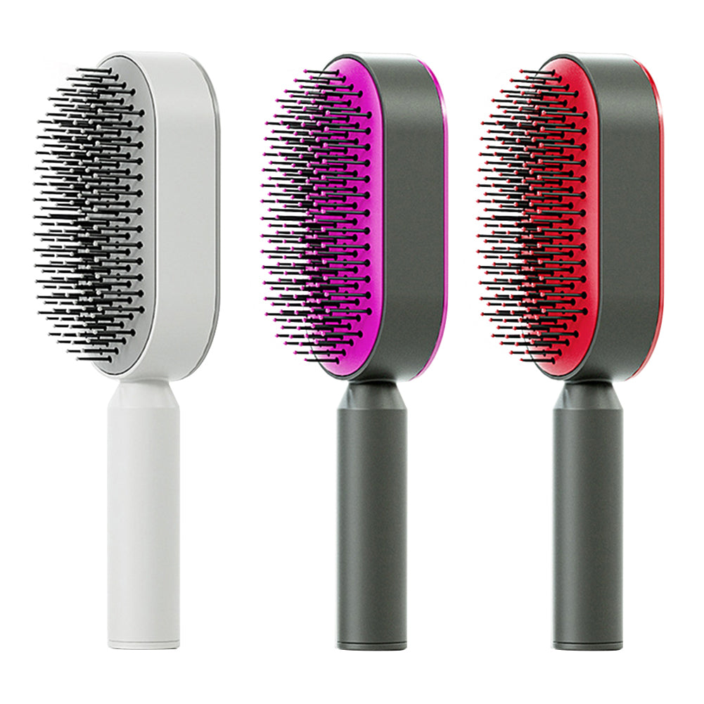 Self Cleaning Hairbrush 3D Air Cushion Detangling Brush Anti Static Scalp Massage No Pull Hair Comb