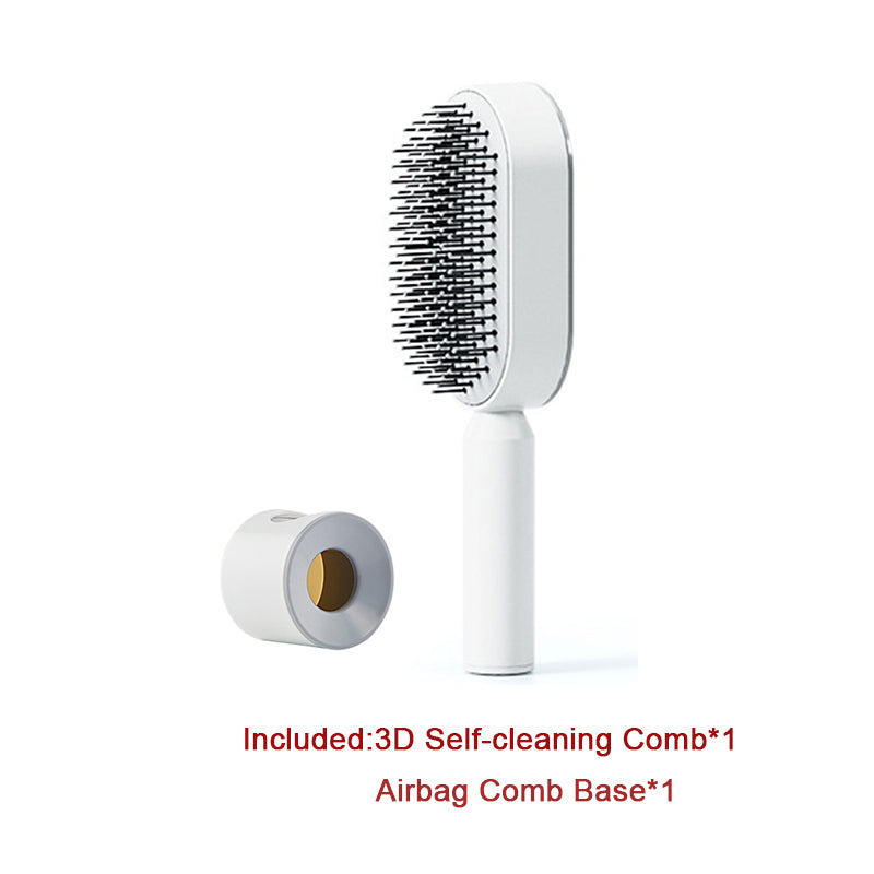 Self Cleaning Hairbrush 3D Air Cushion Detangling Brush Anti Static Scalp Massage No Pull Hair Comb