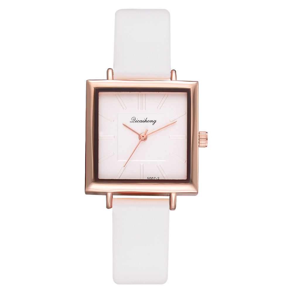 Women’s Square Leather Bracelet Watch