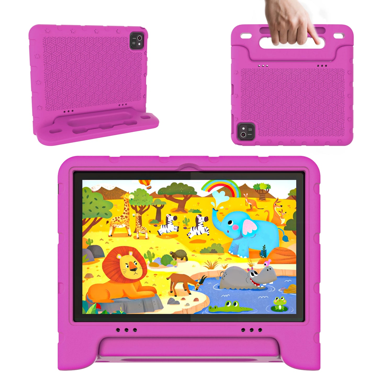 10 inch children's tablet, Android 13 tablet, with shock resistant protective case holder
