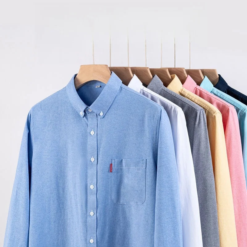 Men’s Cotton Oxford Plaid Shirt