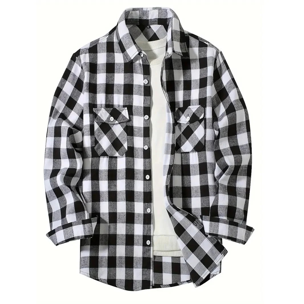 Men’s Single-Breast Long Sleeve Shirt