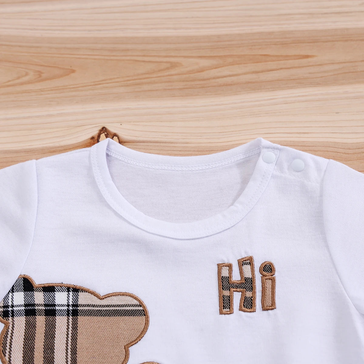 Cute Bear Print Baby Tee & Shorts Set 2PCS (3-24M)