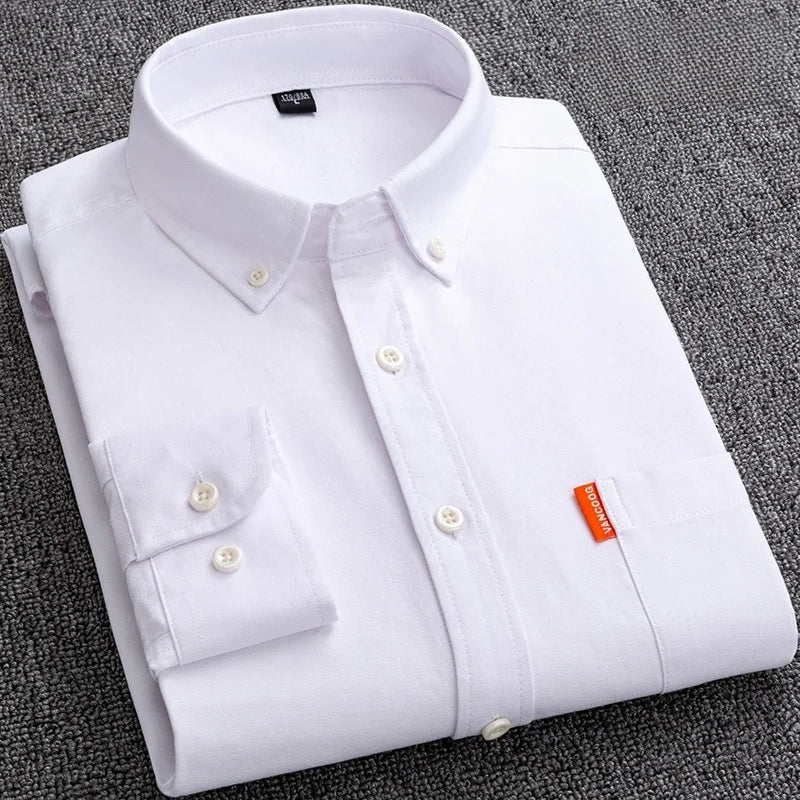 Men’s Cotton Oxford Plaid Shirt